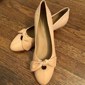 Brand new Anthropologie bow flats in Rosewater